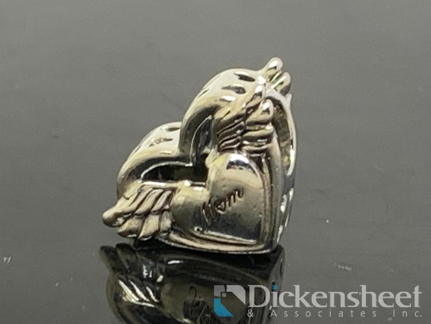 Image for Pandora Sterling Silver My Angel Heart Charm