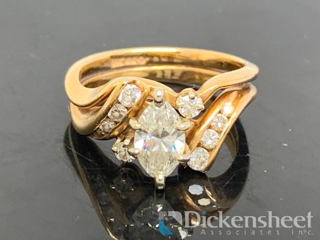 Image for 14KT Yellow Gold Apx 0.60 Carat TW Diamond Engagement Ring