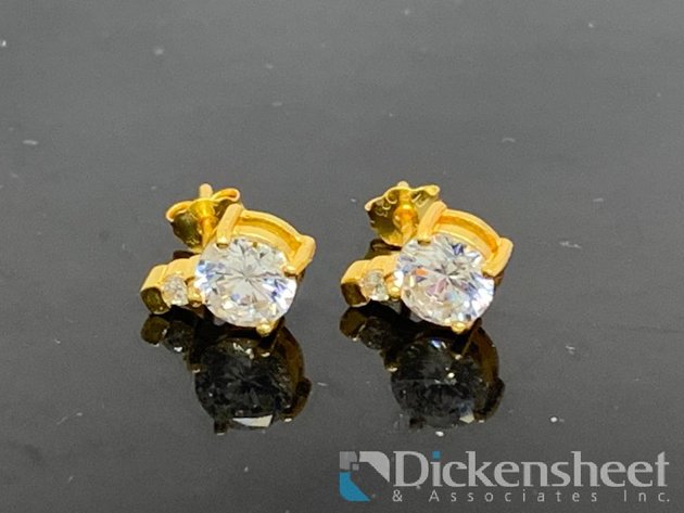 Image for Gold Tone Stud Earrings