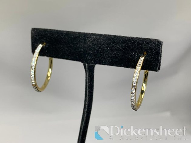 Image for Gold Tone Hoop Earrings