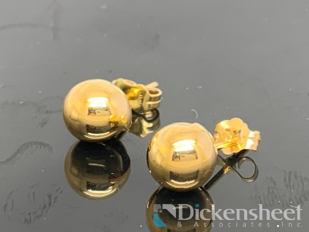 Image for 14KT Yellow Gold Ball Shape Stud Earrings