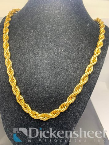 Image for Large Gold Tone Men's Necklace