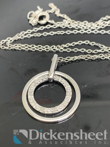 Image for Sterling Silver Necklace With Diamonds