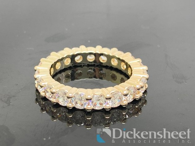 Image for Gold Tone Eternity Band With Clear Stones