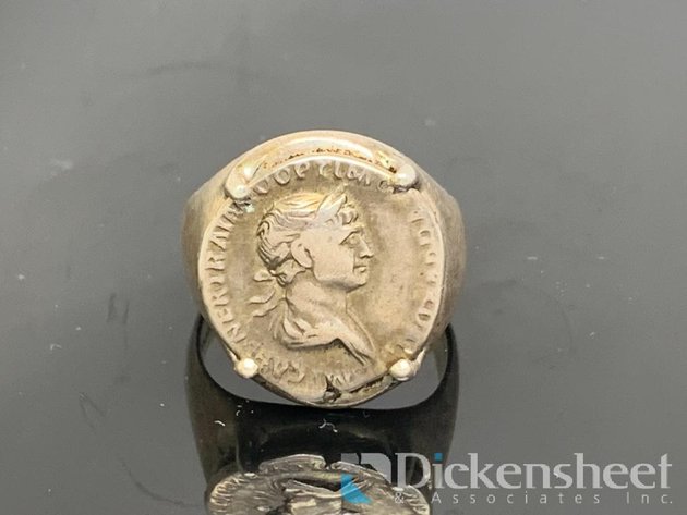 Image for Sterling Silver Ring With a Roman Coin