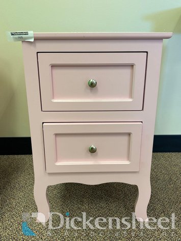 Image for SMALL PINK SIDE TABLE WITH DRAWERS