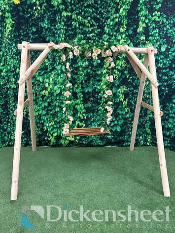 Image for DECORATIVE WOOD SWING SET