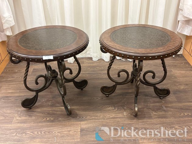 Image for DECORATIVE CIRCULAR MATCHING METAL TABLES
