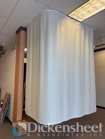 Image for FIVE DIVIDER CURTAINS WITH BENDABLE CEILING TRACK