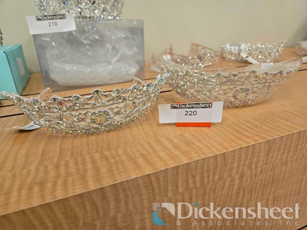 Image for SILVER TONE WITH CLEAR STONE TIARA, QTY (2)