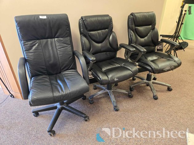 Image for BLACK FIVE STAR OFFICE CHAIRS, QTY (3)