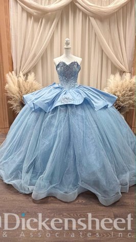 Image for QUINCEANERA BALL GOWN, LT BLUE L, SIZE S/XS