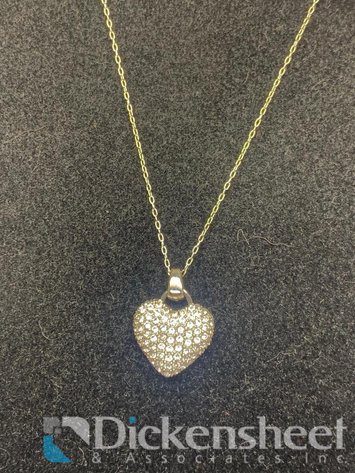 Image for Sterling Silver Necklace With Heart Pendant
