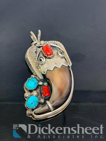 Image for Sterling Silver Pendant With Turquoise Stones