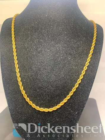 Image for Gold Tone Rope Necklace