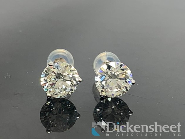 Image for 4.00CTW Diamond Earrings VS1-VS2 E-F Lab Grown 14KT White Gold