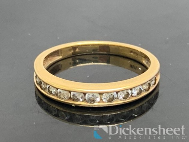 Image for Gold Wedding Band With Diamonds