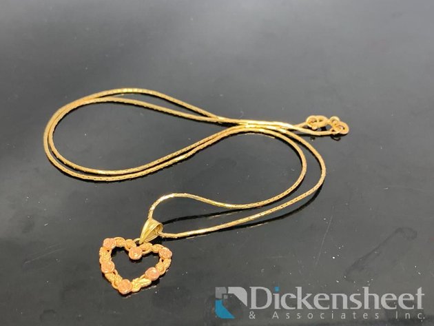 Image for 14KT Yellow Gold Necklace Heart Pendant