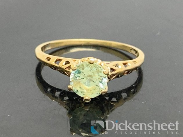Image for 10KT Yellow Gold Ring With Green Gemstone