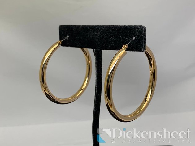Image for Gold Tone Hoop Earrings