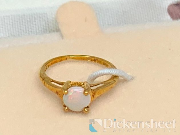Image for 10K Yellow Gold Baby Ring With White Opal