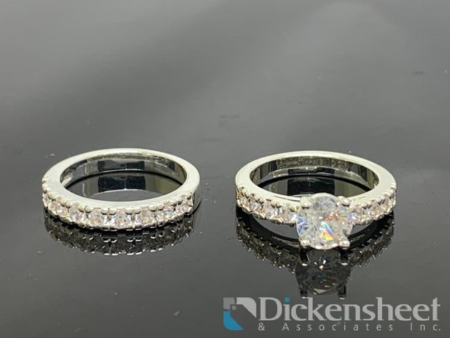 Image for Silver Tone Wedding Set