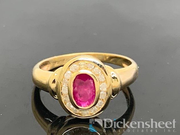 Image for 14KT Yellow Gold Ruby & Diamonds Ring