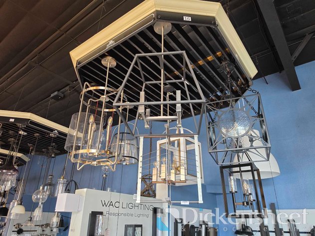 Image for LOT OF (8) QUOIZEL HANGING CEILING LIGHTS