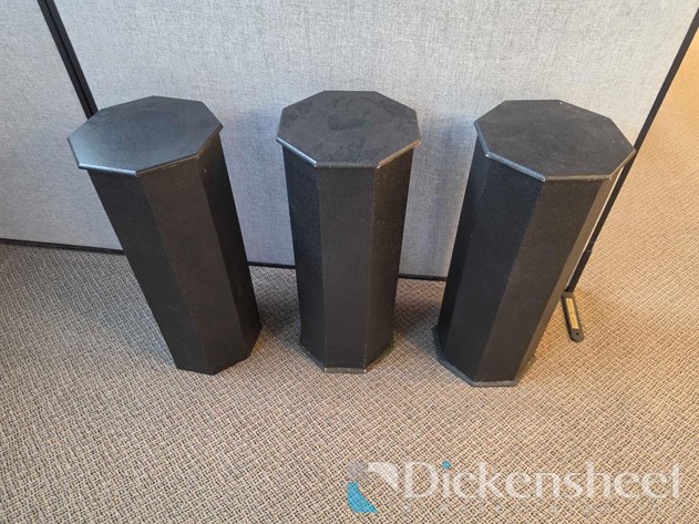 Image for (3) 3 FT BLACK DISPLAY PEDESTALS