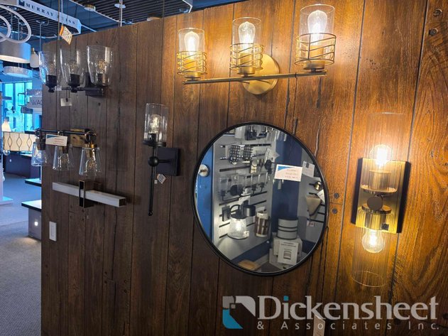 Image for WALL-MOUNT DISPLAY LIGHTS OR CIRCULAR MIRROR, QTY (7)
