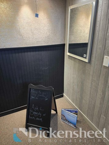 Image for A-FRAME SIGN & LED LIGHTED WALL MIRROR