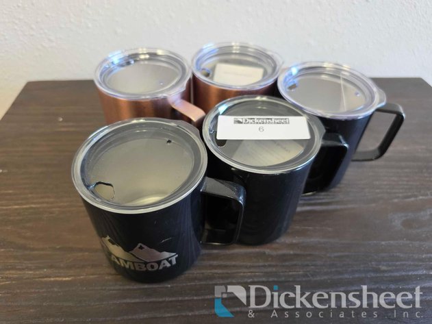 Image for STAINLESS STEEL COFFEE MUGS - QTY (5)