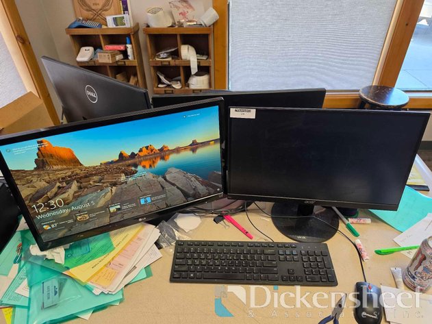 Image for (2) CPUS WITH FLAT PANEL MONITORS, KEYBOARD, MOUSE