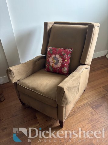 Image for HANCOCK AND MOORE PUSHBACK GRAYSON RECLINER, TAUPE, LEATHER