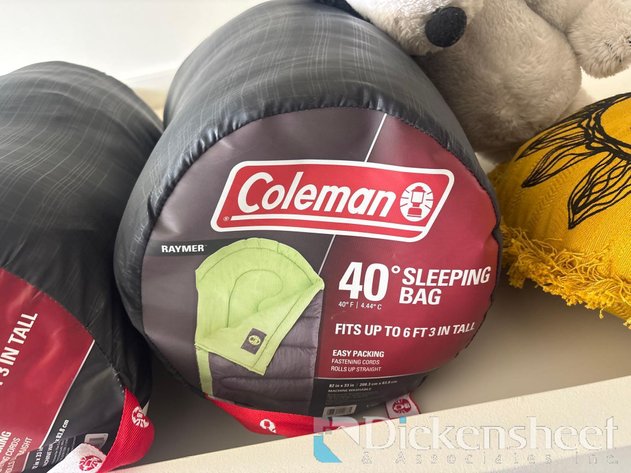 Image for (2) COLEMAN SLEEPING BAGS PILLOW AND STUFFED ANIMAL