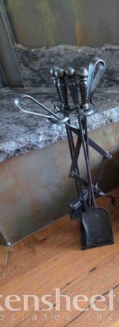Image for WROUGHT IRON FIREPLACE SET