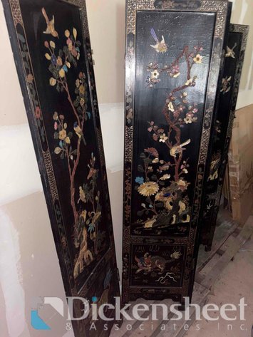 Image for BLACK LACQUER FOLDING SCREEN / ROOM DIVIDER