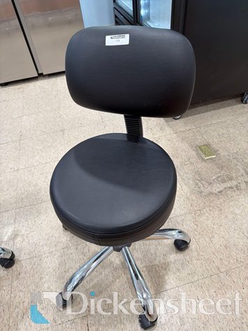 Image for BLACK CUSHIONED FIVE STAR BASE LAB STOOL