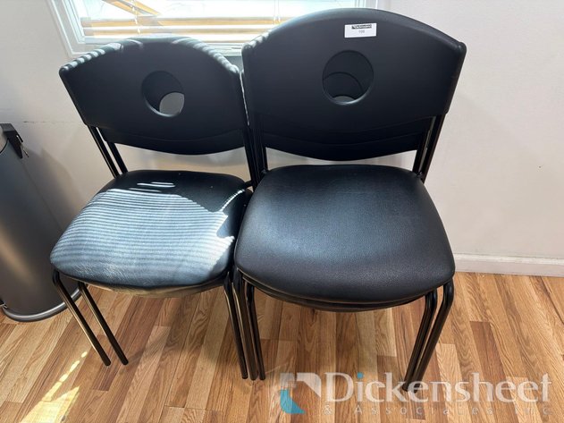 Image for LOT OF BLACK STACK CHAIRS, QTY (5)
