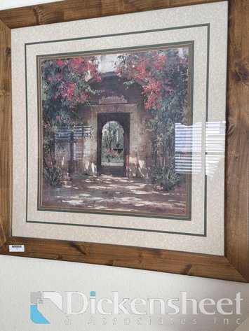 Image for FRAMED ARTWORK OF FLOWERED DOOR WAY