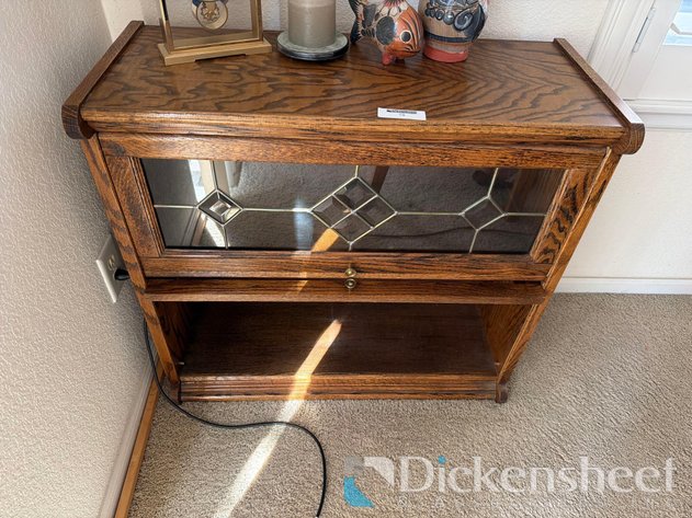 Image for TWO TIER GLASS DOOR BARRISTER STYLE BOOK CASE