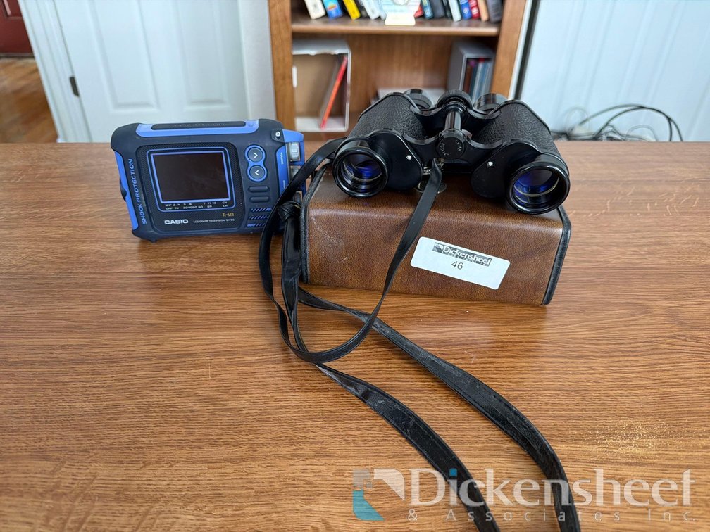 FIELD GLASSES 8 x 30 BINOCULARS & CASIO RADIO