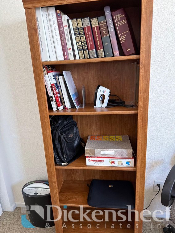 BOOKS & DECOR LOCATED ON BOOKCASE