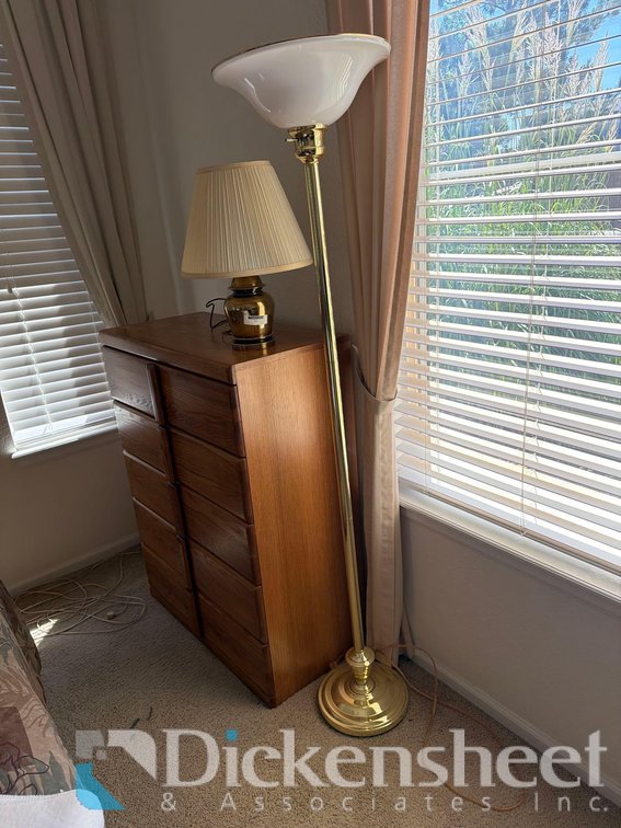 BRASS STYLE FLOOR & TABLE LAMPS