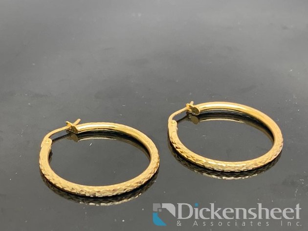 Image for Gold Tone Hoop Earrings