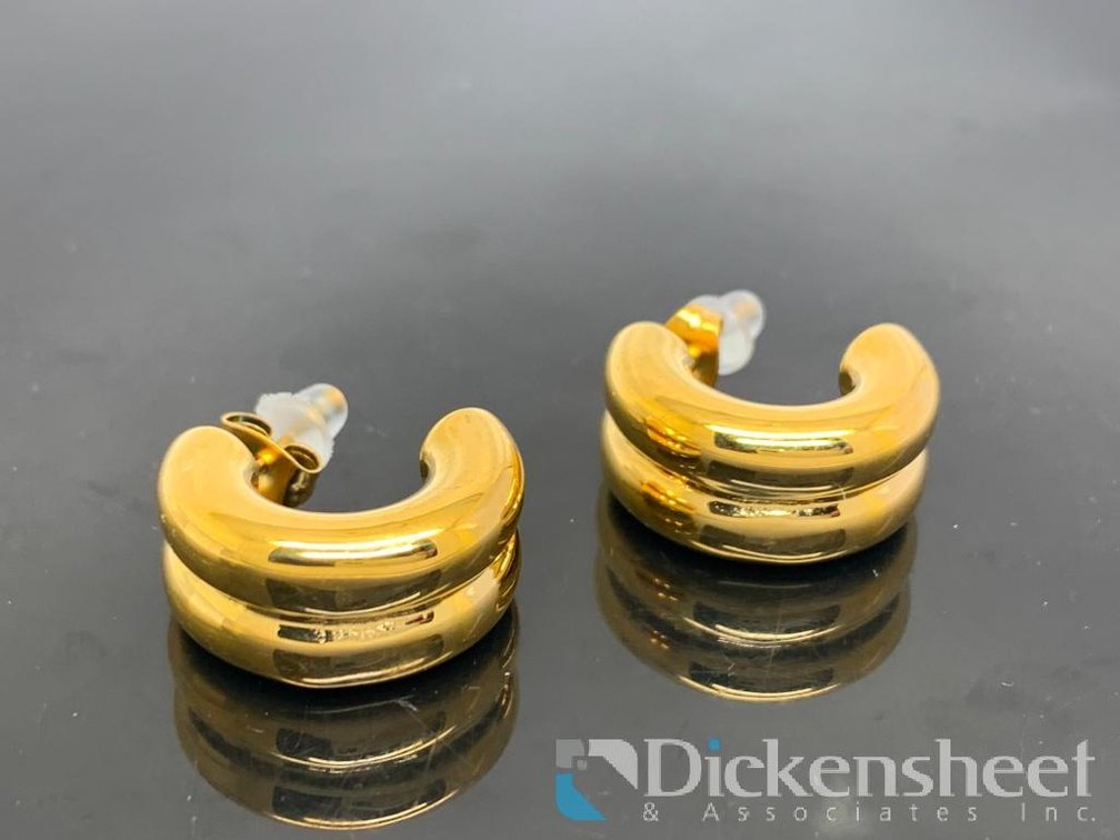 Gold Tone Hoop Earrings