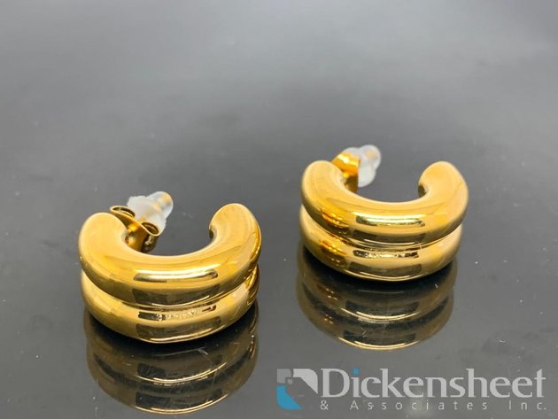 Image for Gold Tone Hoop Earrings