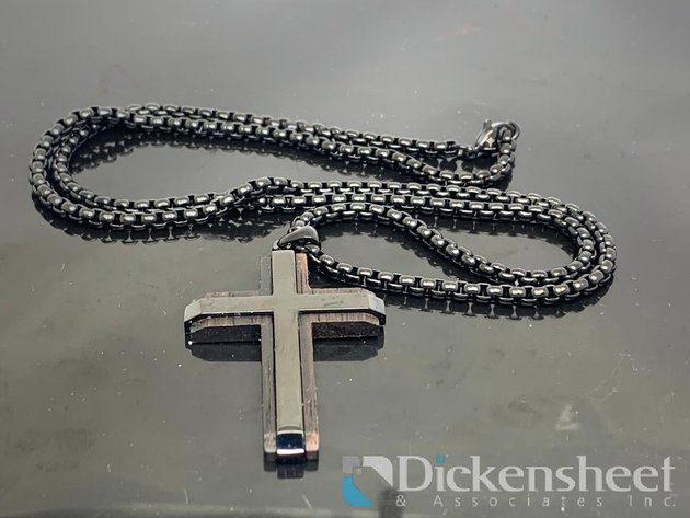 Image for Black Tone Cross Necklace