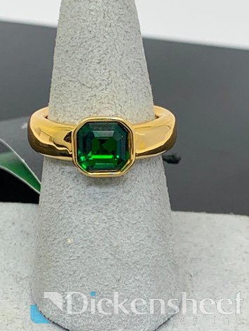 Image for Kate Spade Gold Tone Ring With Green Stone