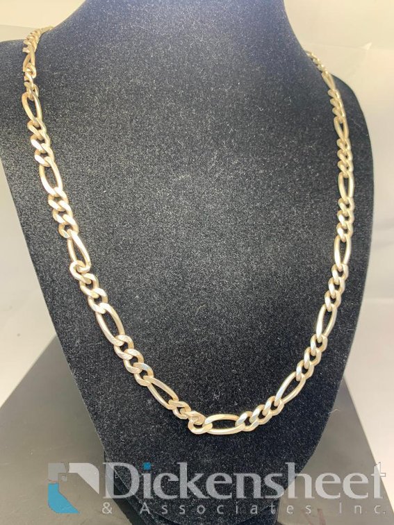Sterling Silver Figaro Men's Necklace